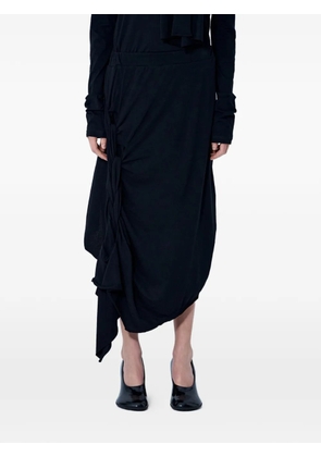 Yohji Yamamoto asymmetric draped skirt - Black