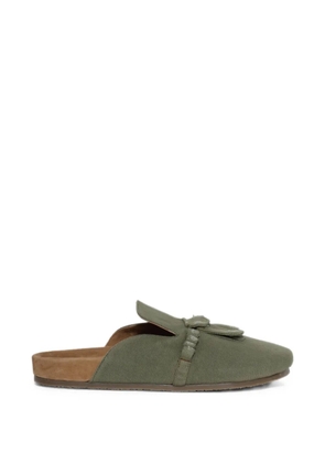 Baziszt pocket-embellishment mules - Green