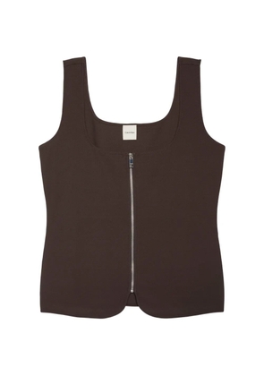 Calvin Klein zip-up sleeveless vest - Brown