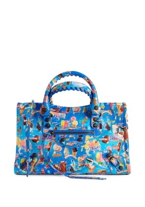 Balenciaga Le City graphic-print tote bag - Blue