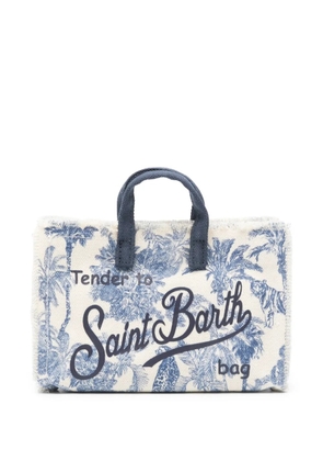 MC2 Saint Barth palm-print frayed phone bag - Neutrals