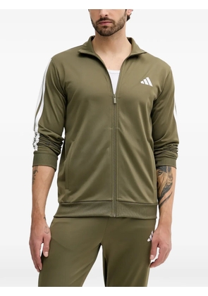adidas Essentials logo-print zip-up tracksuit - Green