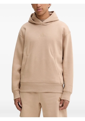 adidas logo-embroidered hoodie - Neutrals