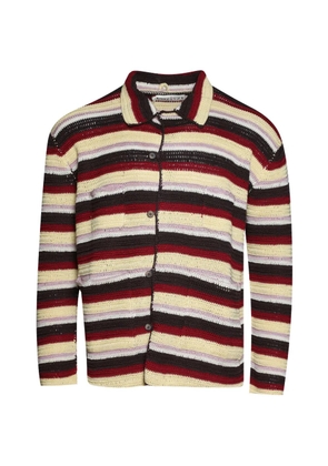 Baziszt Sweden striped crochet shirt - Neutrals