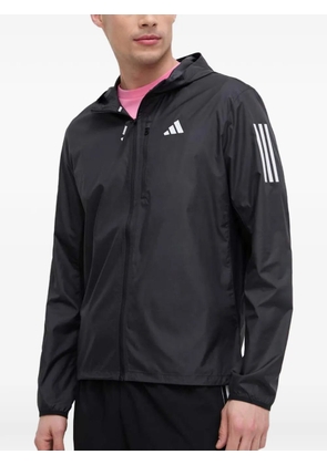 adidas Own The Run logo-print hooded jacket - Black