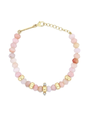 Zoë Chicco 14K yellow gold pink opal and diamond bracelet