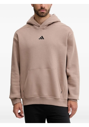 adidas PrimeLift logo-print hoodie - Neutrals