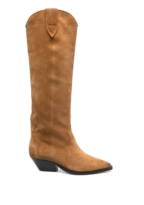 ISABEL MARANT Denvee suede knee-high boots - Brown