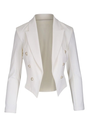L'Agence Wayne double-breasted cropped blazer - White