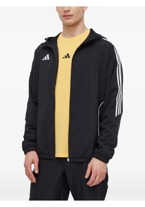 adidas hooded logo-print jacket - Black