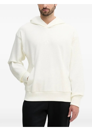 adidas waffle-knit hoodie - Neutrals