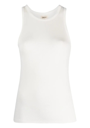 L'Agence ribbed round-neck tank top - White