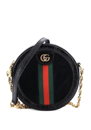 Gucci Pre-Owned Ophidia Round Shoulder Bag Suede Mini crossbody bag - Black