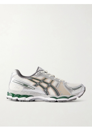 Asics - Gel-kayano 12.1 Lace-up Mesh And Rubber Sneakers - Silver - UK 3,UK 3.5,UK 4,UK 4.5,UK 5,UK 5.5,UK 6,UK 6.5,UK 7,UK 7.5,UK 8,UK 8.5,UK 9,UK 9.5