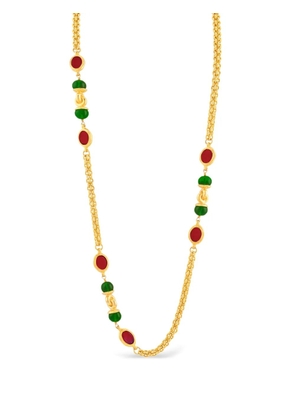 CHANEL Pre-Owned 1980s cabochon-embellished chain necklace - Gold
