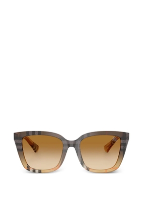 Burberry Eyewear check square-frame sunglasses - Neutrals