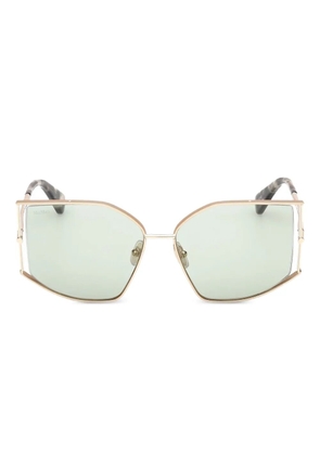 Max Mara Eyewear geometric-frame sunglasses - Gold