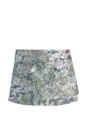 alice + olivia floral-jacquard Somers skort - Green