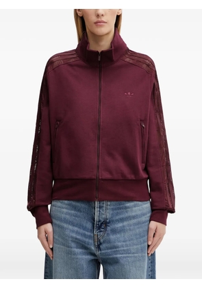 adidas lace-panel zip jacket - Red