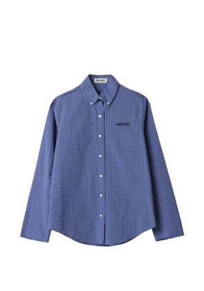 Miu Miu checked shirt - Blue