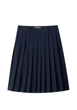 Miu Miu pleated ripstop fabric skirt - Blue