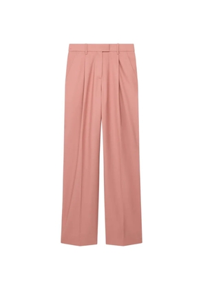 Another Tomorrow pleated wide-leg trousers - Pink