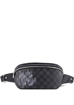 Louis Vuitton Pre-Owned Campus Bumbag Limited Edition Interlinked Logo Damier Graphite belt bag - Black