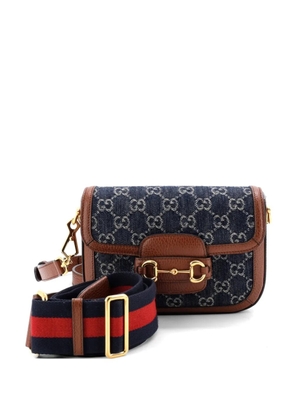 Gucci Pre-Owned Horsebit 1955 GG Denim Mini shoulder bag - Blue