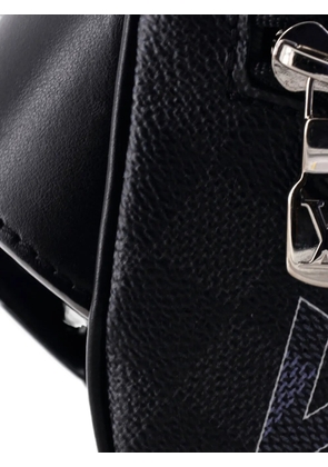 Louis Vuitton Pre-Owned Campus Bumbag Limited Edition Interlinked Logo Damier Graphite belt bag - Black