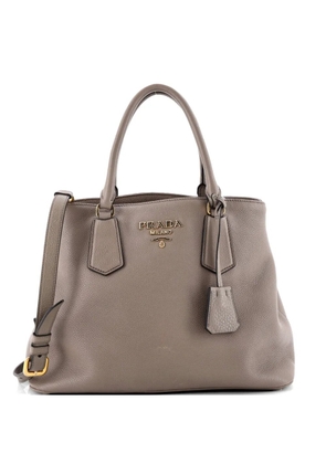 Prada Pre-Owned Cuir Double Leather Medium tote bag - Neutrals