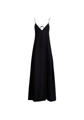 Another Tomorrow seamed slip dress - Black