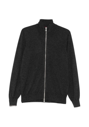 Brunello Cucinelli zip-up high-neck cardigan - Grey