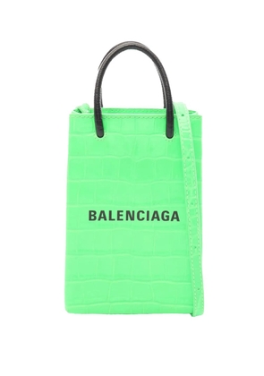 Balenciaga Pre-Owned 2010-2026 Shopping Phone Holder satchel - Green
