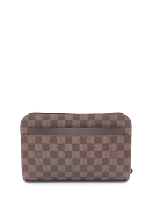 Louis Vuitton Pre-Owned 2007 Damier Ebene Saint Louis Pochette clutch bag - Brown