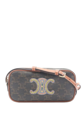 Celine Pre-Owned 2010-2026 Mini Triomphe Cuir Coated Canvas Camera Bag shoulder bag - Brown