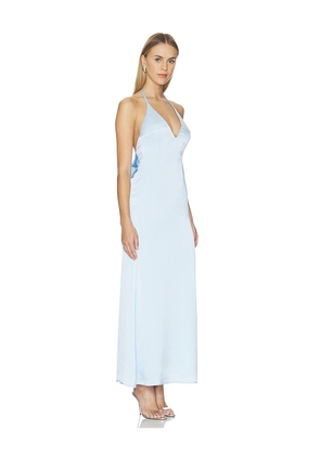 MORE TO COME Piper Bow Back Gown in Baby Blue. Size XXS. Also in XS, S, M, L, XL.