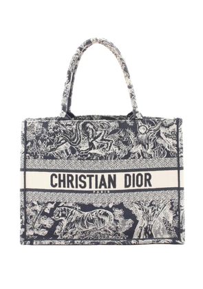 Christian Dior Pre-Owned 2010-2026 Medium Canvas Embroidered Reverse Dioriviera Toile De Jouy Book tote bag - Blue