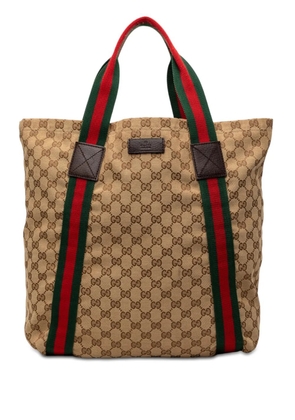 Gucci Pre-Owned 2000-2015 GG Canvas Web tote bag - Neutrals