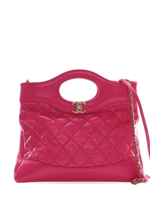 CHANEL Pre-Owned 2021-2026 Large Quilted Glazed Calfskin 31 Shopping Bag satchel - Pink