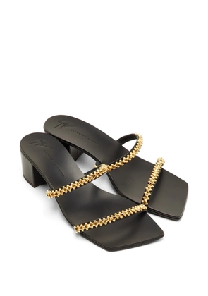 Giuseppe Zanotti Vintage chain-strap block-heel sandals - Black