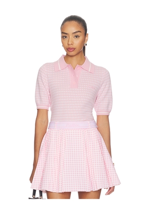 Malbon X Hvn Mikayla Polo Top in Blush. Size XS. Also in S, M, L, XL.