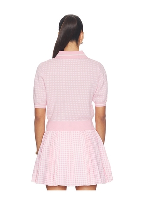 Malbon X Hvn Mikayla Polo Top in Blush. Size XS. Also in S, M, L, XL.