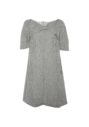 Moschino Pre-Owned floral jacquard bow-detail shift dress - Grey
