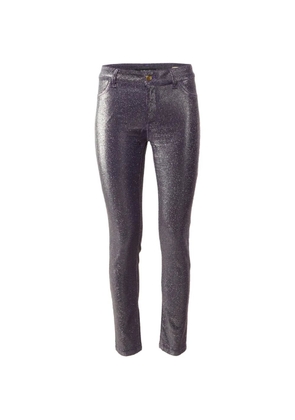 Just Cavalli Vintage metallic-denim jeggins - Purple