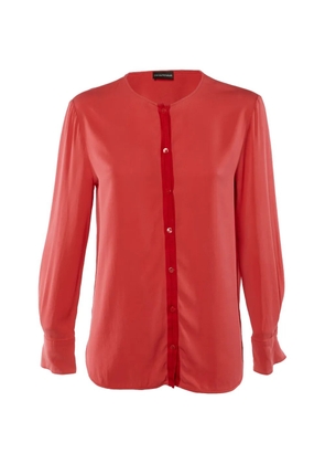 Emporio Armani Pre-Owned button crepe shirt - Red