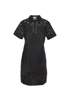 Kenzo Pre-Owned lace-detail mini dress - Black
