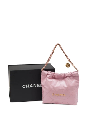 CHANEL Pre-Owned Quilted 22 shoulder bag - Pink