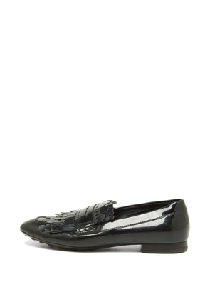 Tod's Vintage laser-cut fringe loafers - Black
