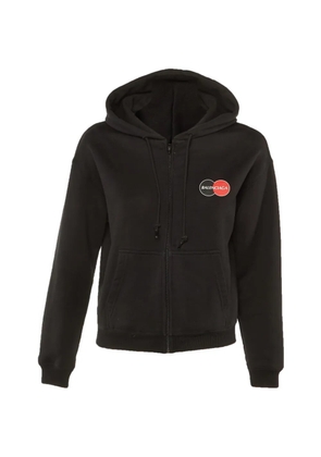 Balenciaga Pre-Owned logo-print zip-up hoodie - Black