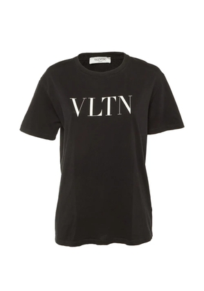 Valentino Garavani Pre-Owned VLTN-print crew-neck T-Shirt - Black